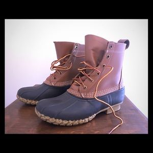 LL Bean Boots, duck, size 8M, little worn!